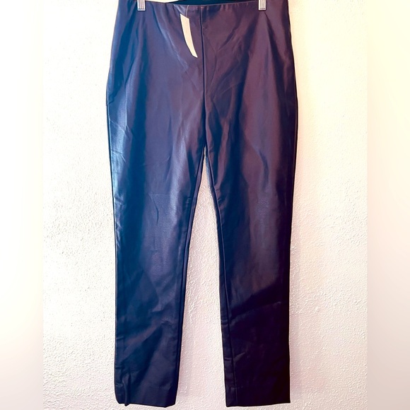 Lauren Ralph Lauren Burgundy Faux Leather Pants Womens Size 10 NWT